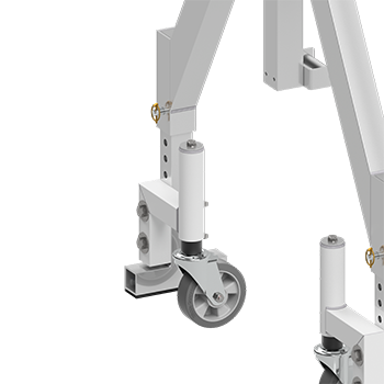 Hjulsett for aluminiums løftebom