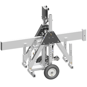 Transportvogn for aluminiums løftebom